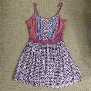 Aeropostale Bethany Mota boho-style summer dress with a bandana floral print.